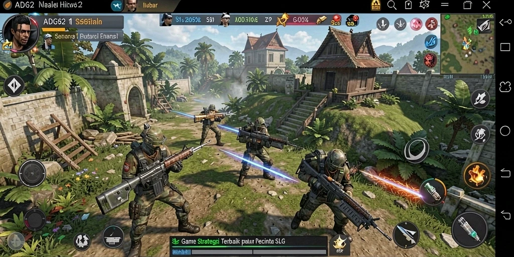 Tampilan mendebarkan dari gameplay ADG62 yang penuh strategi.
