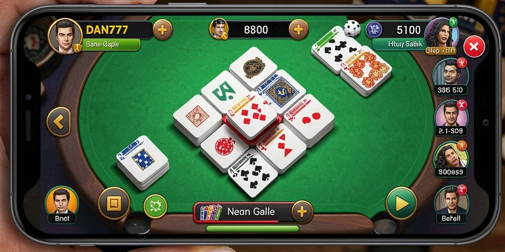 Screenshot utama DAN777 menampilkan gameplay Gaple yang menarik.
