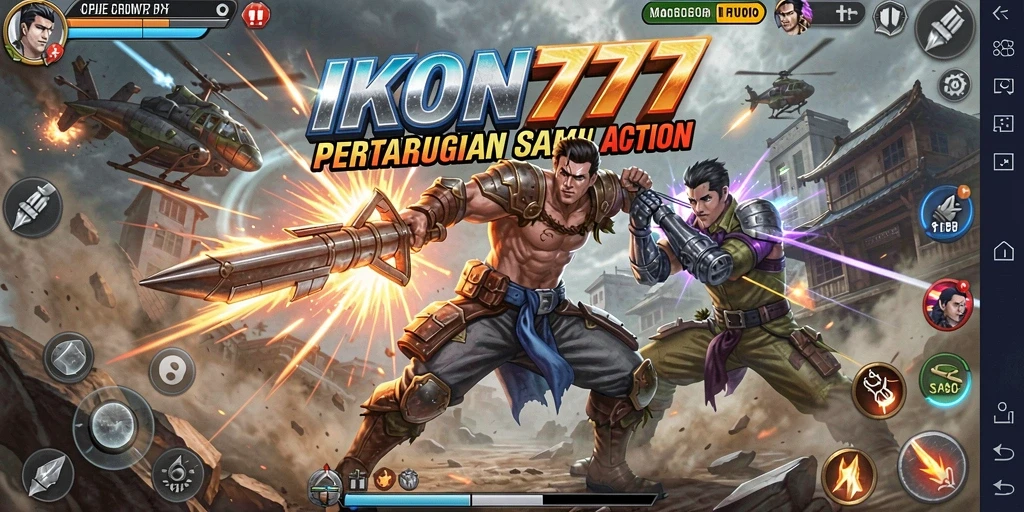 Tangkapan layar gameplay <strong>IKON777</strong> menampilkan aksi pertarungan yang mendebarkan.