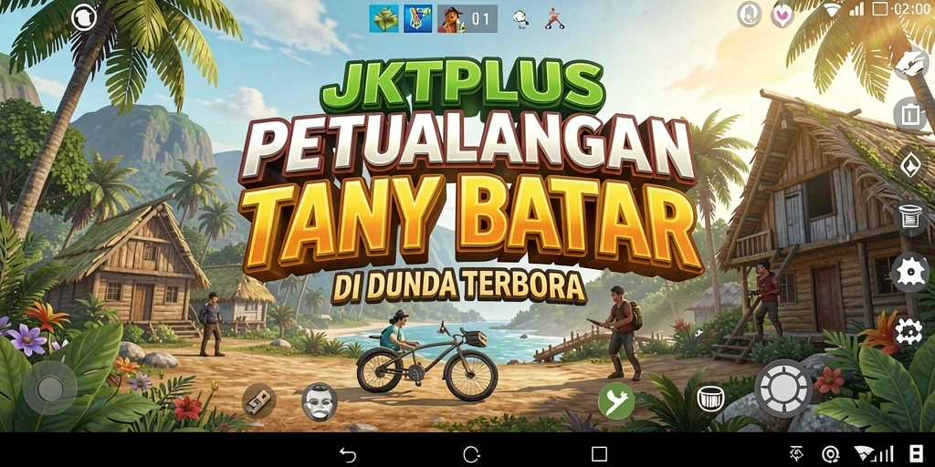 Screenshot JKTPLUS menunjukkan pemain menjelajahi dunia terbuka yang indah.