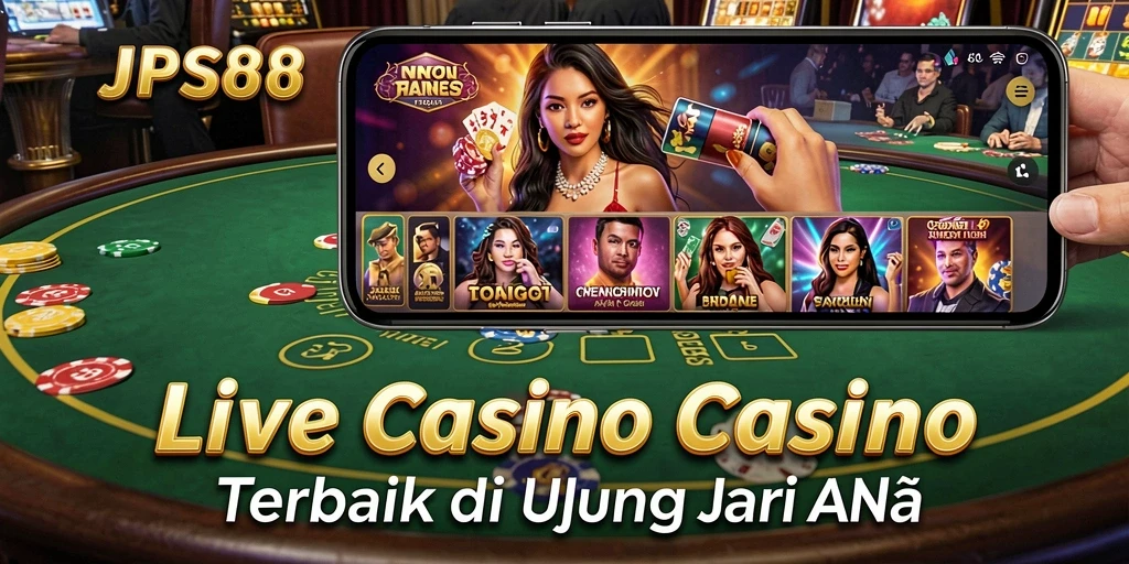 Screenshot JPS88 menampilkan dealer live dan gameplay nyata.