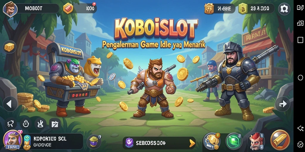 Screenshot utama KOBOISLOT menampilkan gameplay Idle yang seru dan menarik.