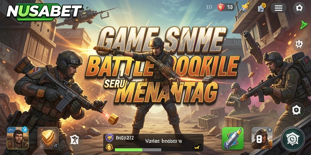 Screenshot menampilkan aksi seru dalam gameplay Battle Royale NUSABET.