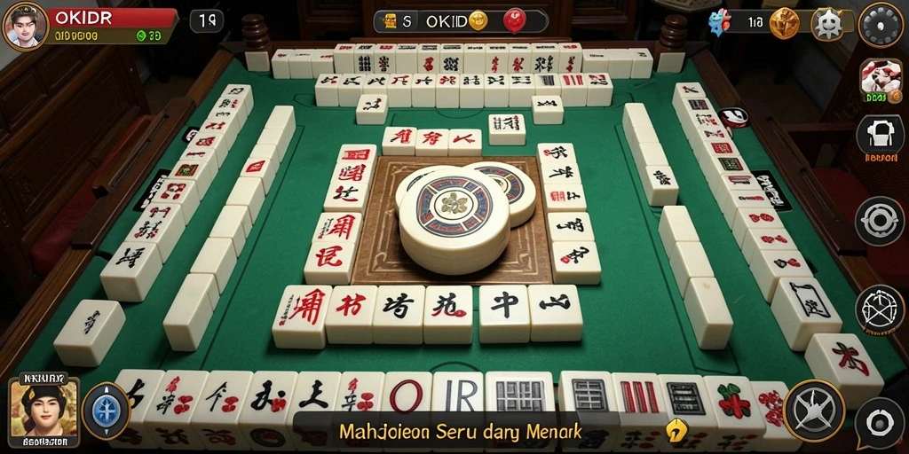 Tampilan gameplay <strong>OKIDR</strong> yang seru dan penuh tantangan Mahjong.