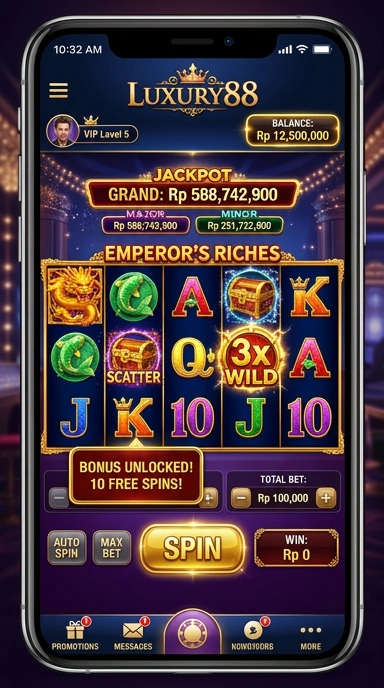Screenshot tampilan antarmuka luxury88 yang menarik.